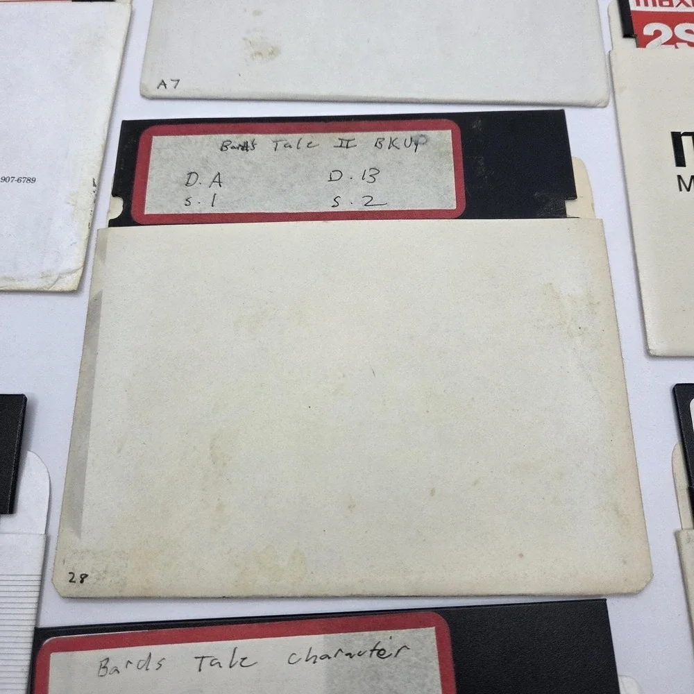The Bard's Tale I II Vintage Computer RPG 7 Disk 5.25 Floppy Lot Untested